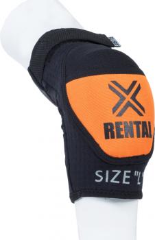 FUSE Protection Alpha-Rental Knee Pads for Kids Black-Orange M-L