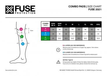 FUSE Protection Delta 125 protectores de rodilla/espinilla y tobillo negro