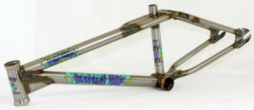 Hoffman Big Daddy BMX Rahmen mit Blau Aufkleber Raw