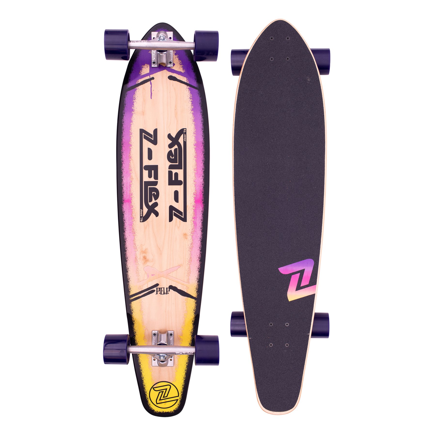 Observar Elegante Lirio Z-Flex P.O.P Roundtail Longboard Purple 39 • Premium street sport equipment