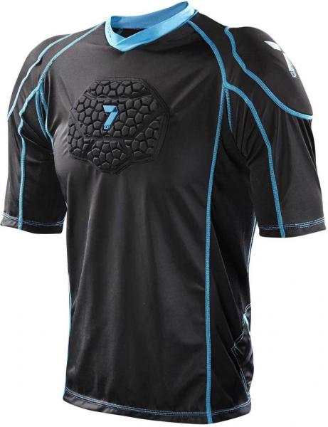 7iDP T-shirt with protectors Flex Body Black-Blue