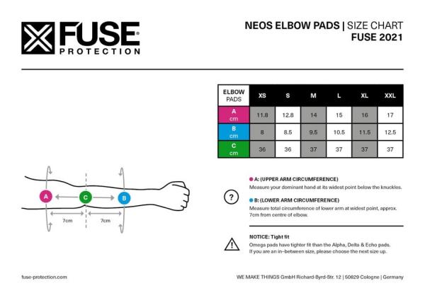 FUSE Protection Coderas para niños Echo Negro M-L