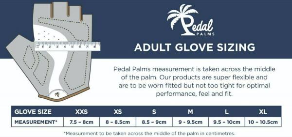 Pedal Palms Polka 2 Kurzfingerhandschuh Weiß Blau