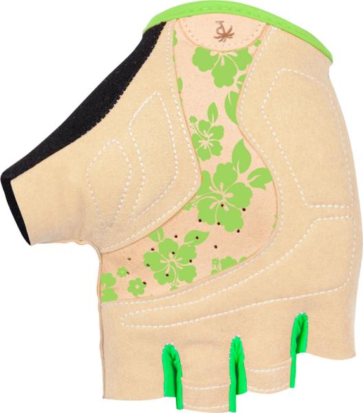 Pedal Palms Aloha Kurzfingerhandschuh Beige Geblümt